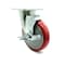 Service Caster Universal Kitchen Caster - 5" Red Poly Wheel - Swivel w/Brake SCC-20S514-PPUB-RED-TLB-TPU1 - alternate 1
